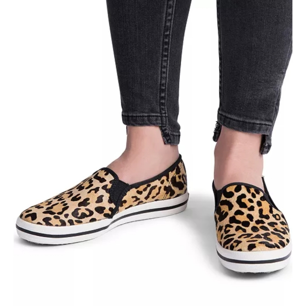 Keds for Kate Spade New York Double Decker KS Leopard Pony Hair Sneakers